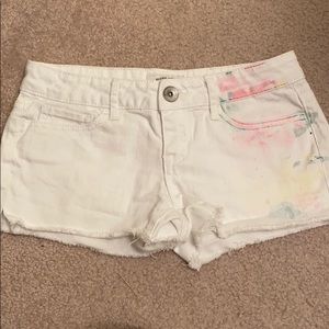 Aeropostale white shorts with colorful accent